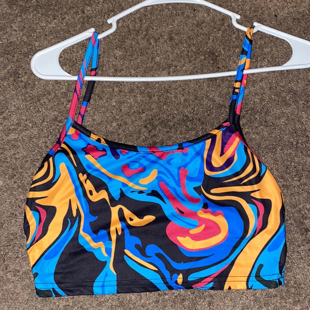 Firey 2 pc tank top biker short set